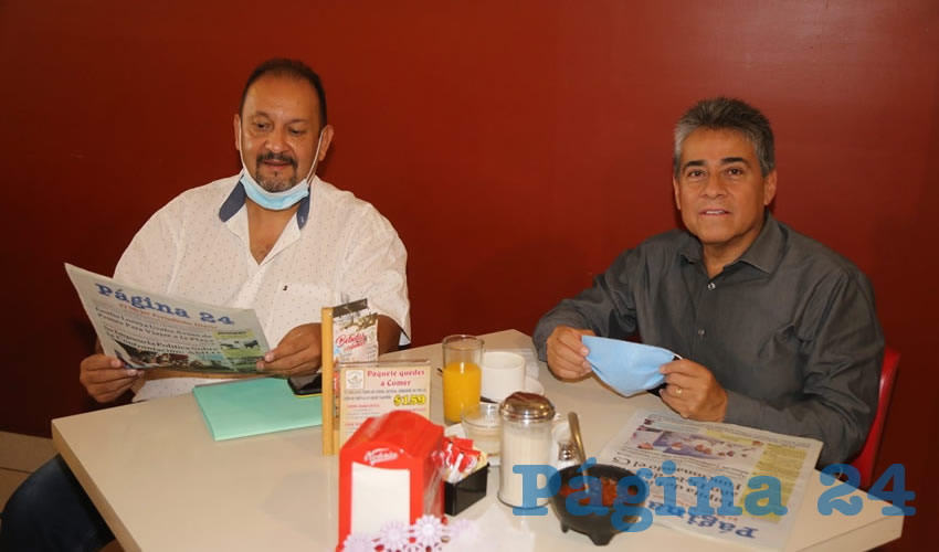 En el restaurante Mitla almorzaron Rafael Valdez Ortiz, empresario restaurantero; y Juan Gerardo Ortega Arriaga, abogado 