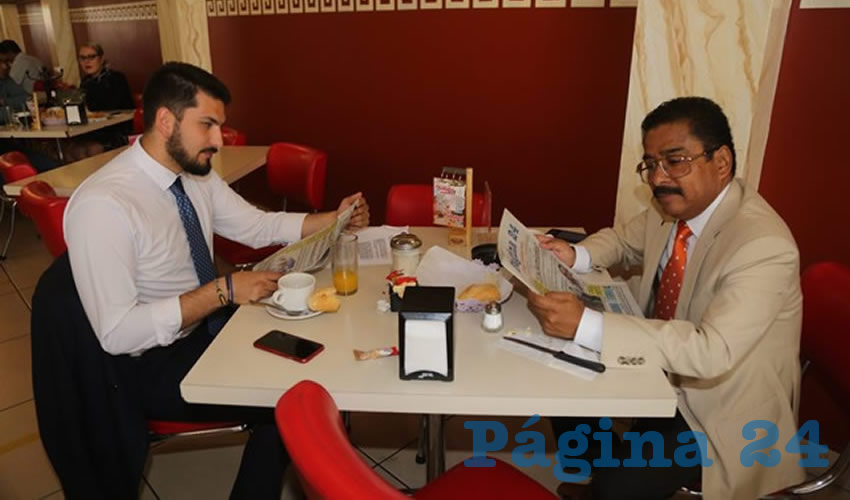En el restaurante Mitla almorzaron los abogados Jaime Gonz&aacute;lez Garc&iacute;a y Jes&uacute;s Enrique Castro P&eacute;rez
