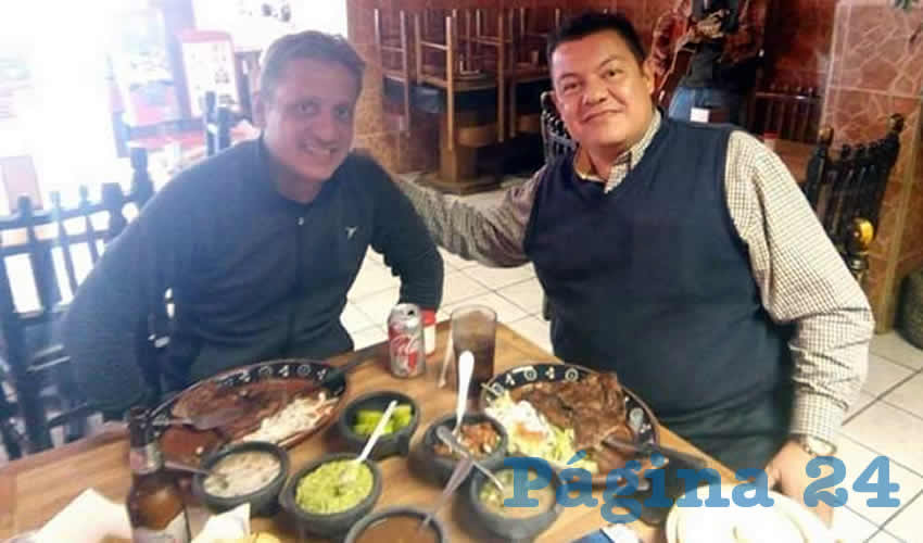José y Julio López Santana almorzaron en el restaurante Los Portales, Calvillo