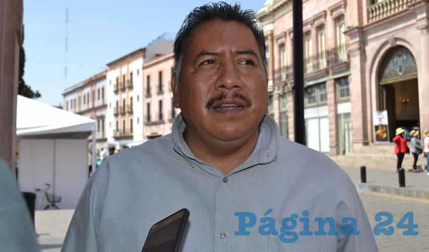 Felipe Pinedo Hernández, miembro del Frente Popular de Lucha por Zacatecas (Foto: Archivo Página 24)