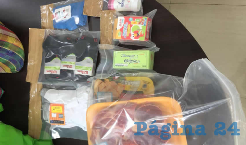 La mercancía recuperada, con un valor aproximado de mil 300 pesos