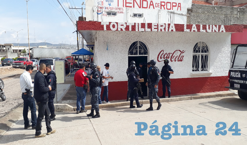 El arribo de los policías