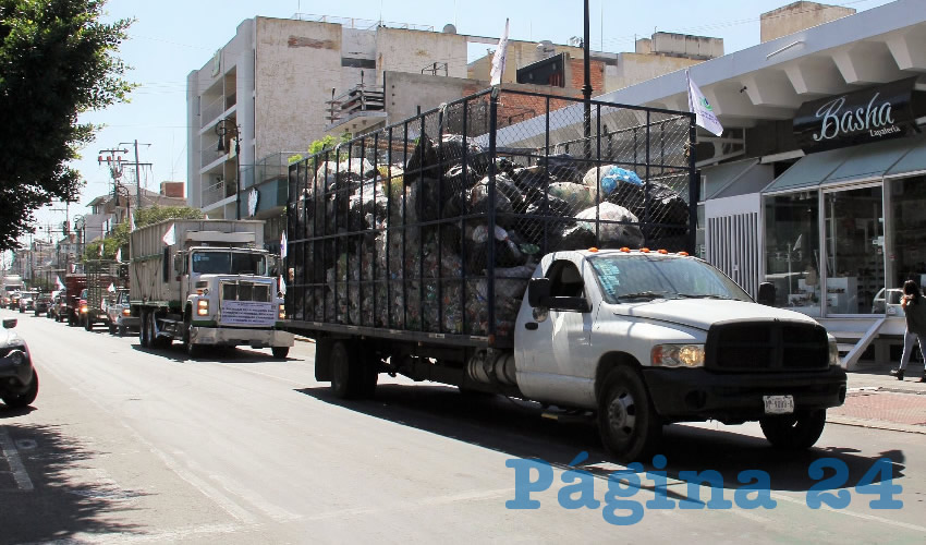 Caravana de protesta de Recicladores Ecol&oacute;gicos de Aguascalientes