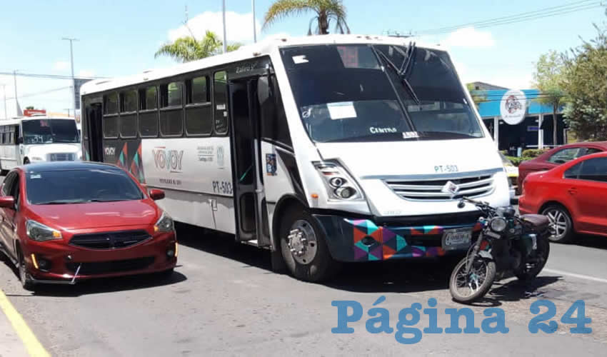 El percance ocurrió enel cruce de las avenidas José María Chávez y Paseo de la Cruz