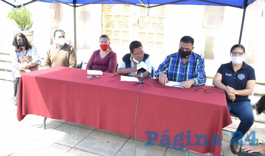 En conferencia de prensa, que encabezó Manuel Alvarado Pérez, líder estatal de la organización, se expuso que pretenden realizar convenios sin intermediarios entre deudores e instituciones bancarias, con el otorgamiento de plazos prudentes para pagar a capital y cero intereses (Foto Merari Martínez)
