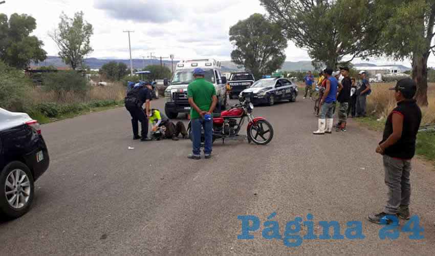 Cerca de la entrada a la comunidad La Florida, en Jes&uacute;s Mar&iacute;a, result&oacute; herido el motociclista Vicente &ldquo;N&rdquo; &ldquo;N&rdquo;, de 68 a&ntilde;os de edad