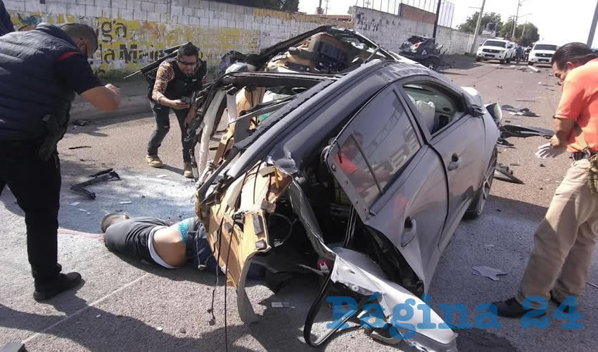 El duranguense Daniel Quiñones se mató al chocar brutalmente en Cosío el auto que robó en la capital del estado