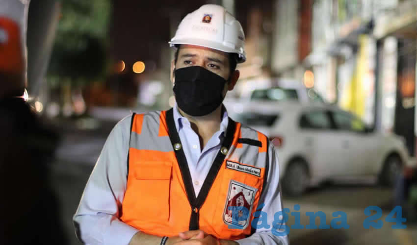 Ulises Mejía Haro precisó que aunado a la rehabilitación de luminarias también se harán trabajos de mantenimiento complementarios para mejorar los servicios públicos de este polígono