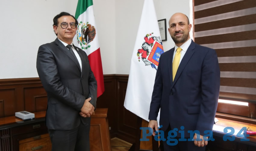 El secretario general de Gobierno, Juan Manuel Flores Femat, dio la bienvenida a Manuel Cortina Reynoso