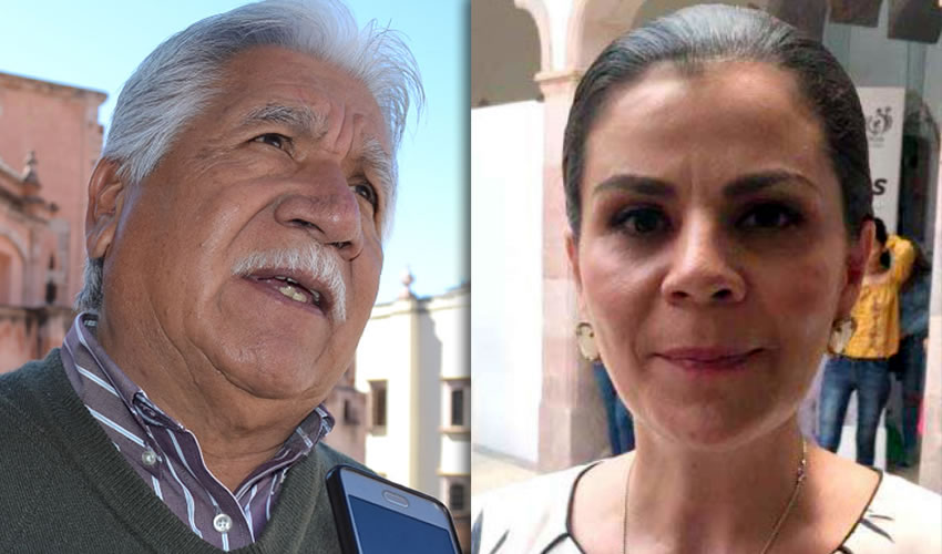 José Santos Cervantes, líder estatal del (FSSP) | Cristina Rodríguez de Tello, presidenta honorífica de SEDIF