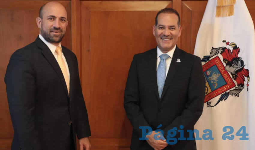 Cortina Reynoso informó que se reunió con el titular de la Seggob, Juan Manuel Flores Femat, para que en coordinación se integre a la agenda de trabajo de la política interior de Aguascalientes