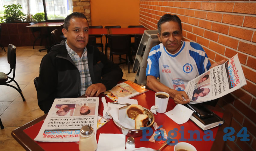 En Las Antorchas almorzaron V&iacute;ctor Manuel Garc&iacute;a L&oacute;pez y Ra&uacute;l Gonz&aacute;lez Reyes