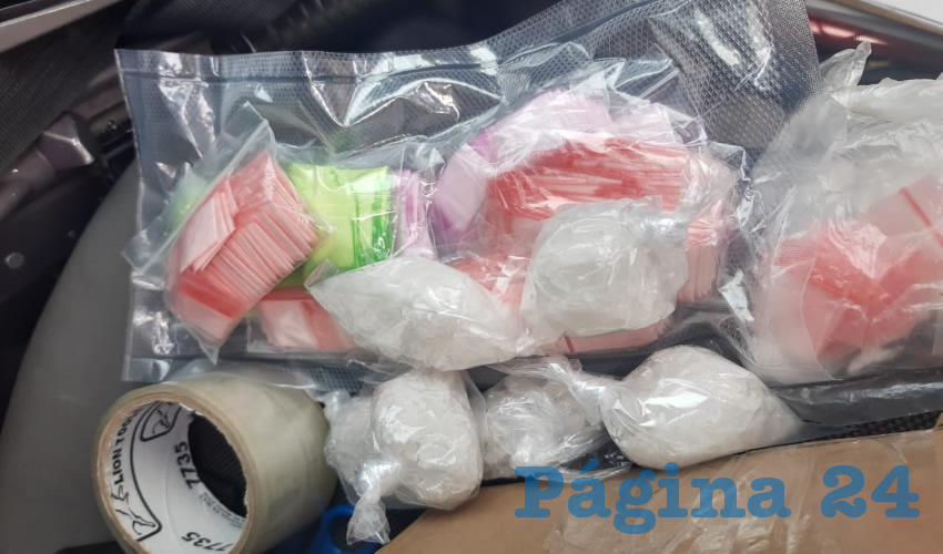 Las dosis de “crystal” y cocaína que portaban los envenenadores, listas para su venta