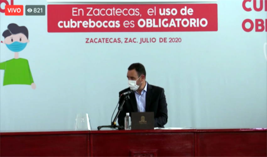 En entrevista virtual, el gobernador del es­tado, Alejandro Tello Cristerna