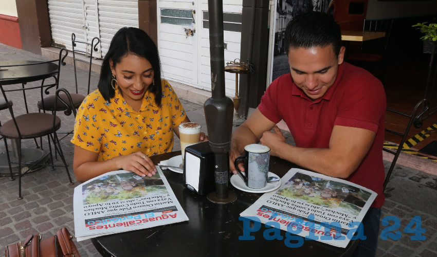 En Caf&eacute; Vuelo 76 desayunaron Michelle L&oacute;pez Castillo y Adri&aacute;n Enciso Pacheco