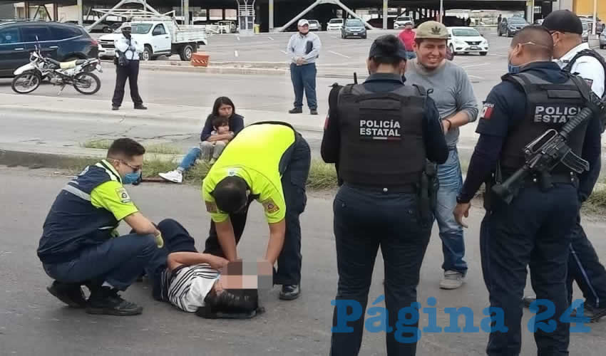 El accidente ocurri&oacute; en bulevar a Zacatecas, frente al centro comercial Altaria