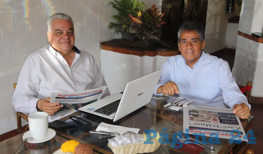 En el restaurante La Noria almorzaron Enrique Gonz&aacute;lez Aguilar y Gerardo Ortega Ayala, juez con mandato cumplido