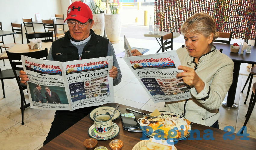 En el restaurante Mar&iacute;a Celia desayunaron Jos&eacute; Luis Rodr&iacute;guez Mu&ntilde;oz y Ang&eacute;lica Quiroz Calder&oacute;n
