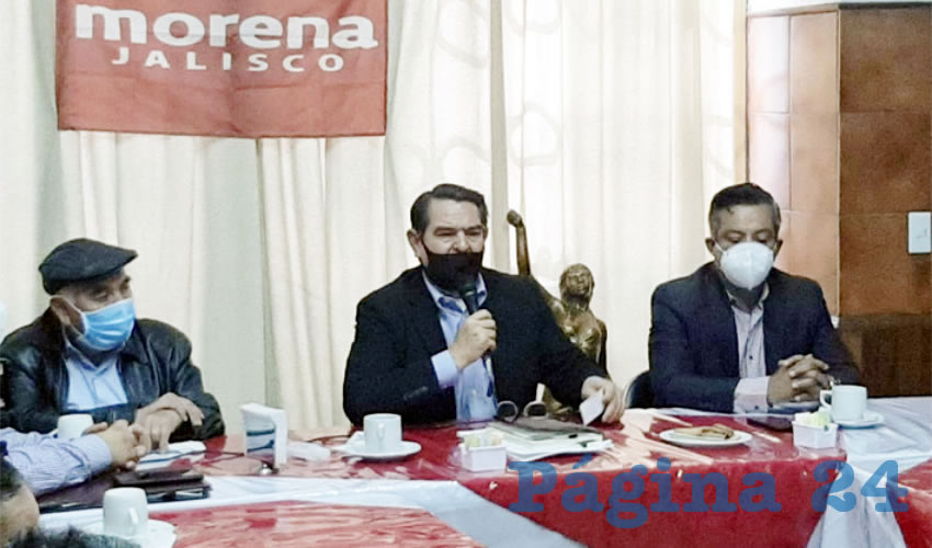Hugo Rodríguez exigió a Alfonso Ramírez Cuéllar que en lugar de andar difamando su persona y tratar de “manosear” las candidaturas en Jalisco, se enfoque en cumplir con la función que le fue encomendada: realizar elecciones para la renovación de la dirigencia nacional de Morena. Y ya/Foto: Francisco Tapia