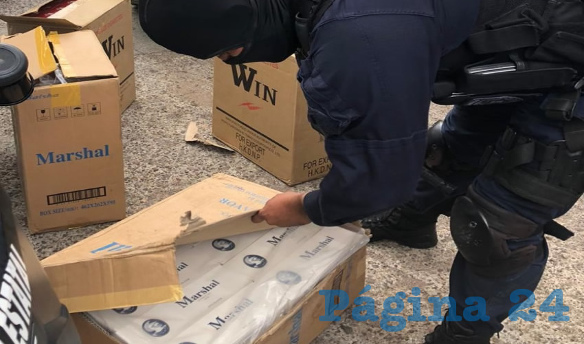 Las cajas con la mercancía ilegal procedente del continente asiático