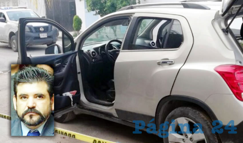 El vehículo en el que fue asesinado el exdiputado Miguel Medina Hernández/Foto: Especial
