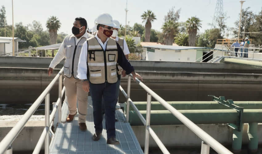 El gobernador Martín Orozco Sandoval puso en marcha los trabajos para el mejoramiento de la Planta Tratadora de Aguas Residuales de Corral de Barrancos