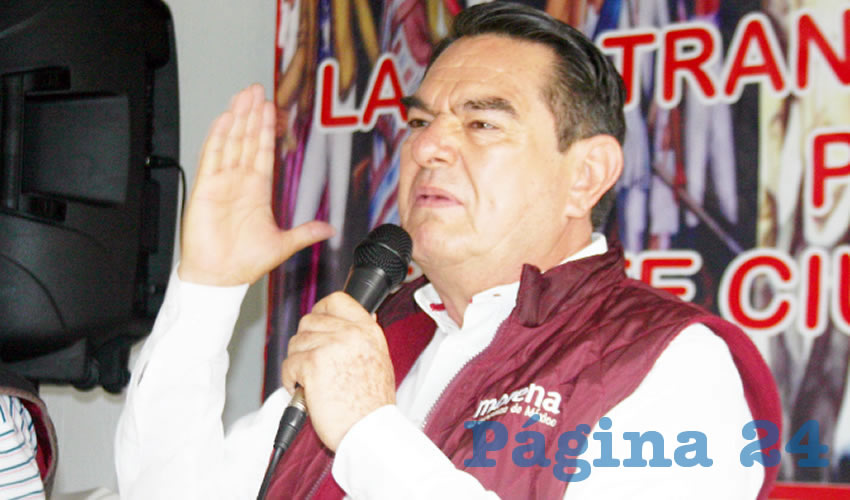 “Es increíble que en un cuatrimestre, el gobierno de Enrique Alfaro haya gastado 600 millones de pesos en propaganda pendeja, y no es capaz de entregarle a las instituciones lo más indispensable para que funcionen”, tronó el delegado con funciones de presidente de Morena Jalisco/Fotos: Francisco Tapia