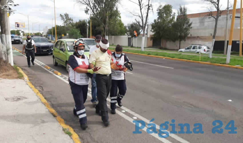 El pedalista, a pesar de sufrir un fuerte golpe en el cráneo, se negó a ser hospitalizado