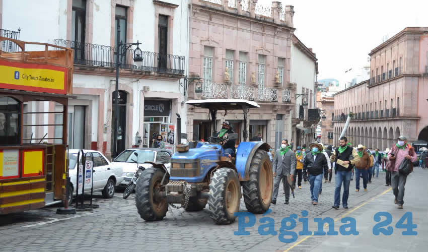 En las pancartas que acompañaron la protesta, los campesinos expusieron mensajes como: “raTello, no debes vender los bienes de los campesinos frijoleros a tus amigos”, “Diputados de Morena, traidores a los campesinos y al presidente López Obrador”. (Foto Merari Martínez)