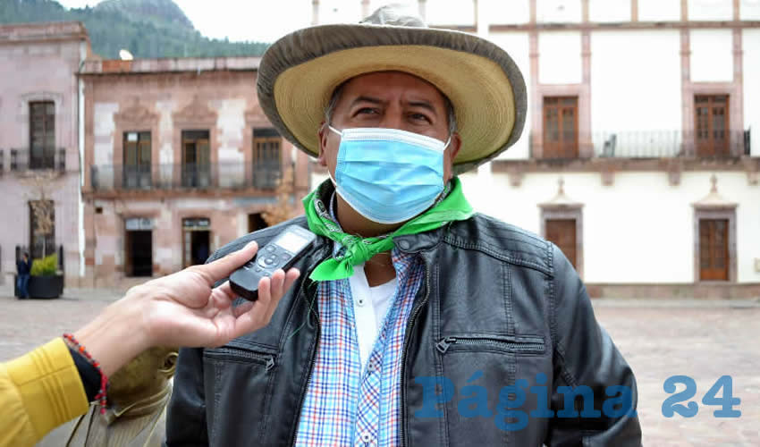Felipe Pinedo Hernández, miembro del Frente Popular de Lucha por Zacatecas (FPLZ) (Foto Merari Martínez)