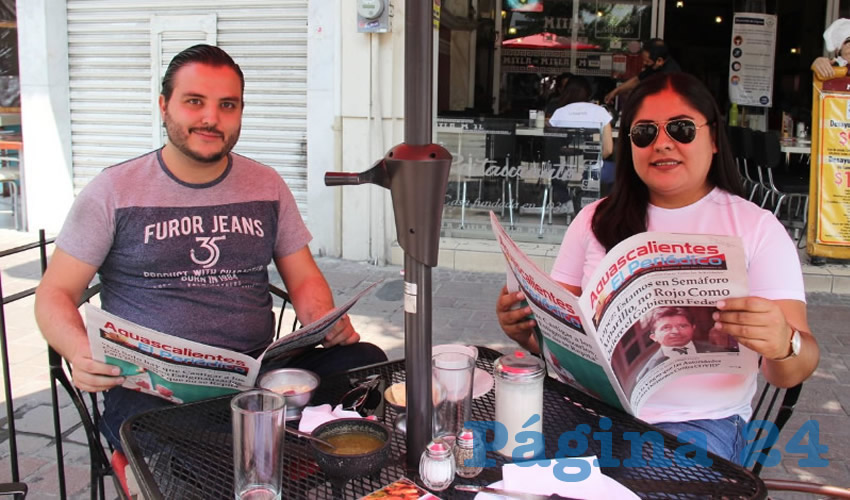 En el restaurante Mitla desayunaron Ricardo Robles y Brenda Cervantes Bonilla