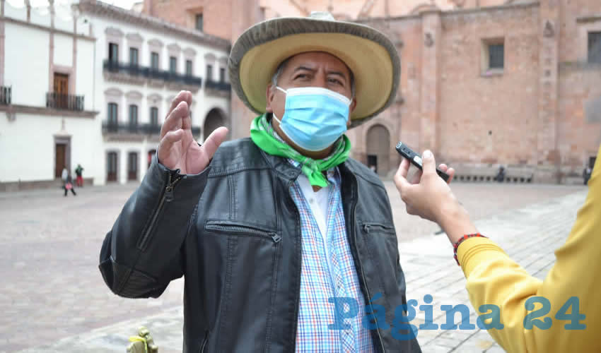 Felipe Pinedo Hernández, líder del Frente Popular de Lucha por Zacatecas (FPLZ) (Foto Archivo Página 24