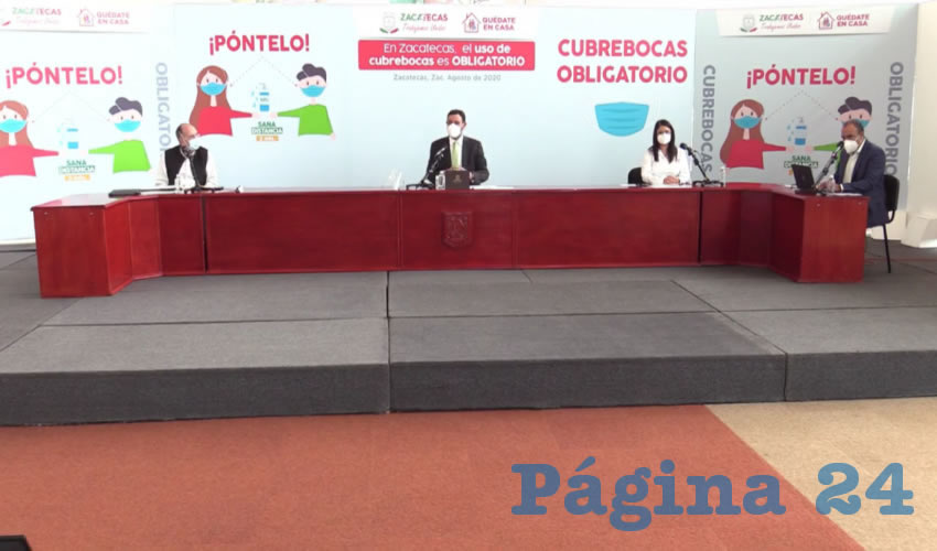 En conferencia virtual, el gobernador del estado, Alejandro Tello Cristerna, presentó el balance semanal y las cifras de contagios por coronavirus (Foto: Cortesía)