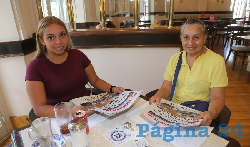 En Sanborns Francia desayunaron Irene Guti&eacute;rrez Cervantes y su mam&aacute; Mar&iacute;a Teresa Cervantes Salazar