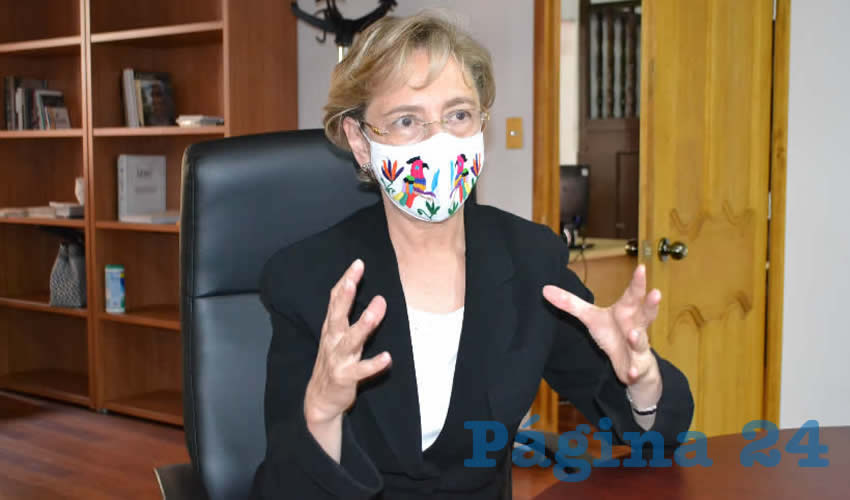 María de las Mercedes de Vega Armijo, directora general del Archivo General del Estado de Zacatecas (AGEZ) (Foto: Merari Martínez)