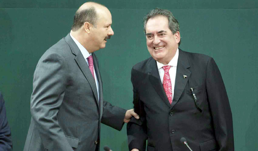 Los exgobernadores César Duarte Jaquez, de Chihuahua, y Carlos Lozano de la Torre, de Aguascalientes (Foto: Archivo/ Rodolfo Angulo/ Cuartoscuro)