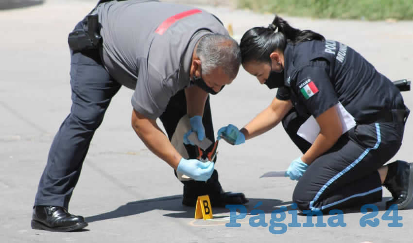 En el arroyo vehicular de la calle Mártires de Río Blanco, las autoridades encontraron tres casquillos percutidos calibre .25