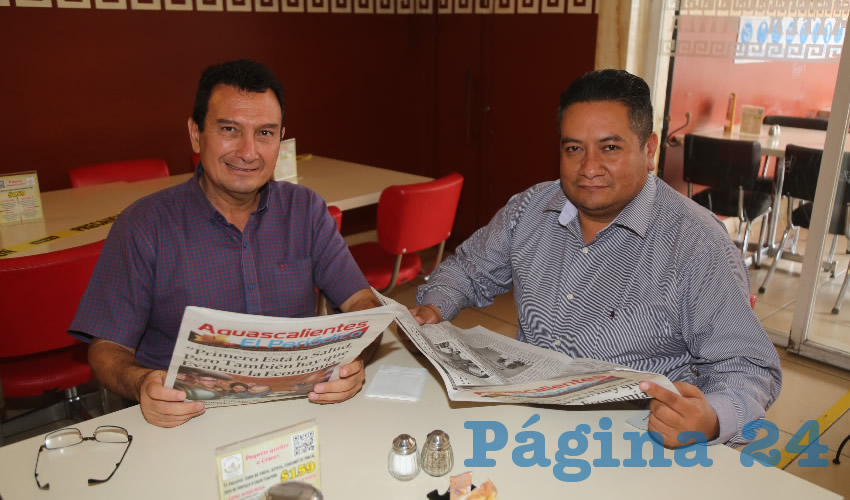 En el restaurante Mitla desayunaron Jes&uacute;s Morquecho Valdez, presidente estatal del Partido Encuentro Social; y Jorge Ad&aacute;n Rosas Murillo