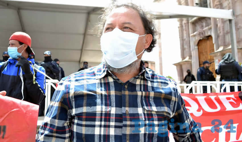 Alejandro Rivera Nieto, líder del Sindicato Independiente de Trabajadores del Estado de Zacatecas (SITEZ) (Foto Merari Martínez)