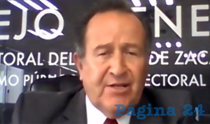 Virgilio Rivera Delgadillo, consejero presidente del IEEZ, emitió la declaratoria de inicio formal y legal del proceso electoral ordinario de 2020 y 2021 a las 19 horas del lunes 7 de septiembre (Foto: Cortesía)