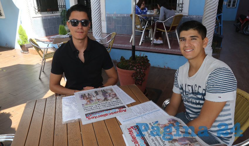 En el restaurante Azul Catedral almorzaron Saúl Flores González y Daniel Martínez Armendáriz