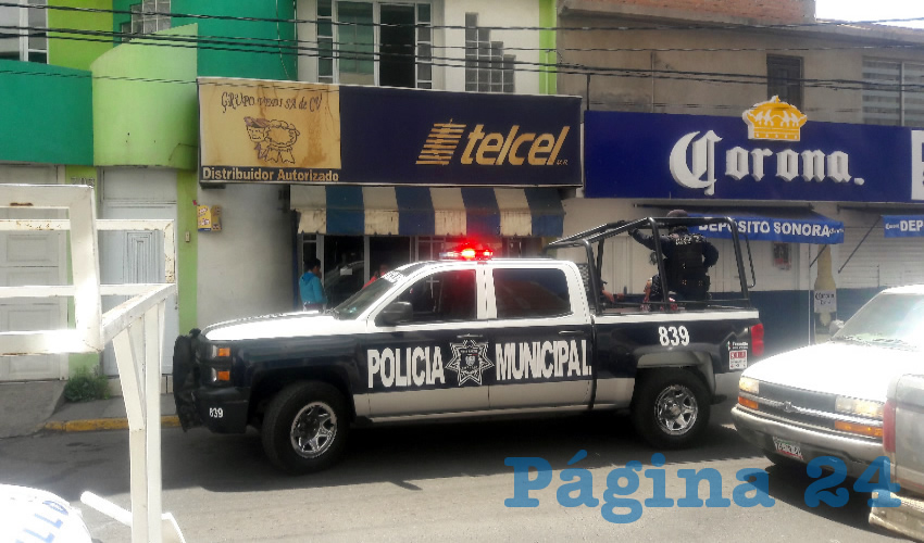Movilización policíaca en la zona centro