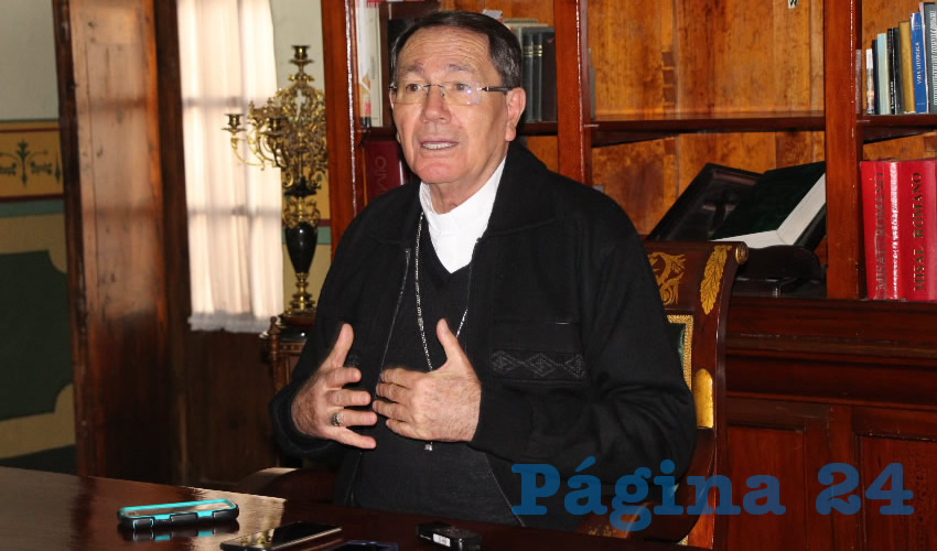Sigifredo Noriega Barceló, obispo de la Diócesis de Zacatecas (Foto Archivo Página 24)