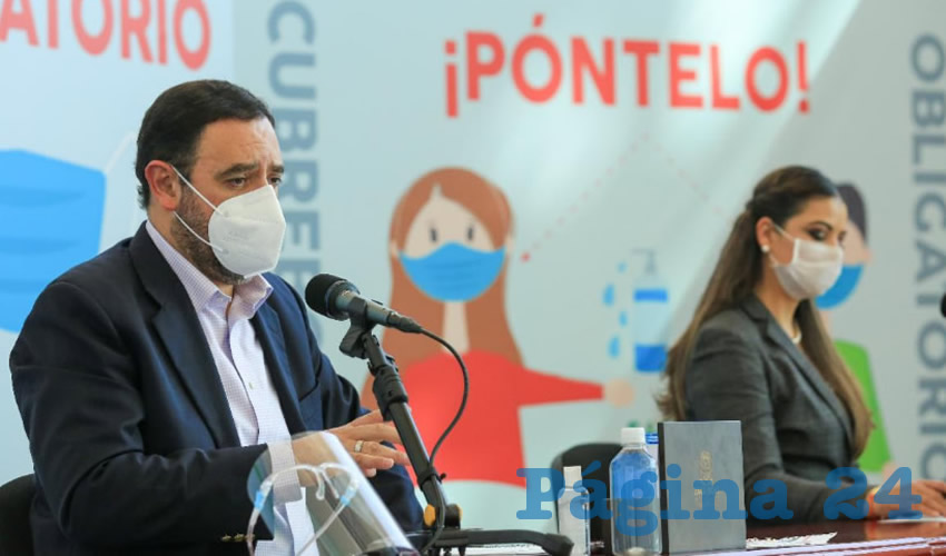 En conferencia virtual, el gobernador Alejandro Tello Cristerna informó a la ciudadanía sobre el balance semanal que realizan junto con la Secretaría de Salud de Zacatecas (SSZ) (Foto: Archivo Página 24)