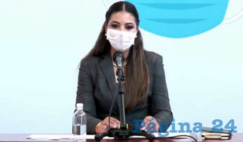 En conferencia de prensa virtual, María de Lourdes de la Rosa Vázquez (Foto Cortesía)