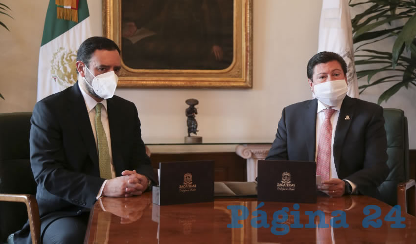 El Gobernador Alejandro Tello reconoce al ex secretario por haber sido parte del impulso de programas y proyectos que detonen a Zacatecas como una potencia agroalimentaria