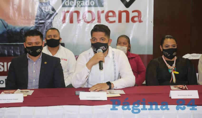 Diputados, alcalde y regidores de Morena en Aguascalientes (Foto: Eddylberto Lu&eacute;vano Santill&aacute;n)