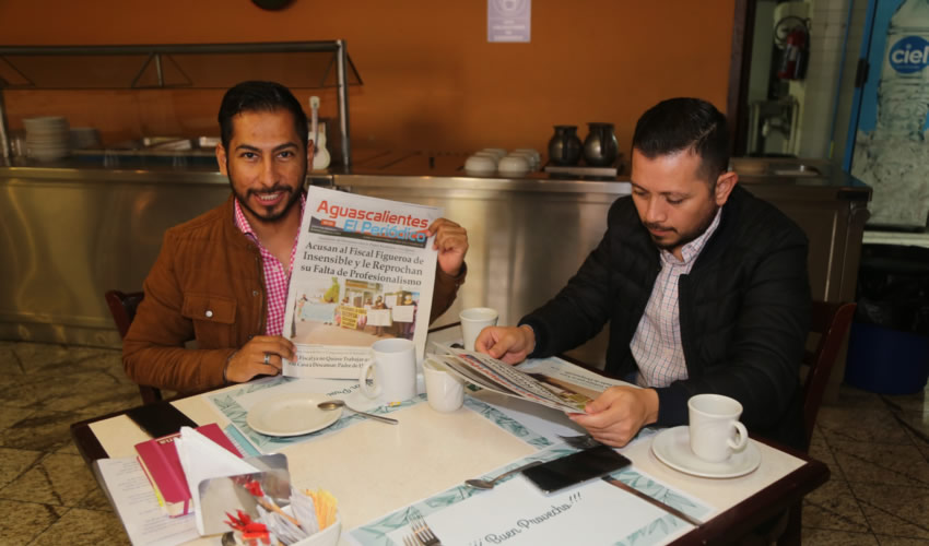 En el restaurante La Rueda, del Hotel Quality Inn, desayunaron Azael Mancillas Martínez y Roberto González Pouda