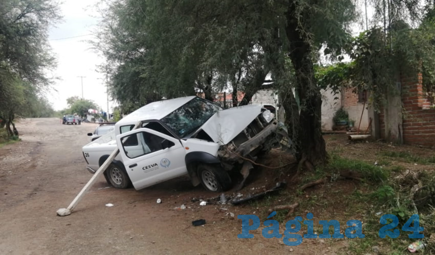 Sobre la calle San Miguel, en la comunidad Calvillito, se accidentó Karina “N” “N”, de 30 años