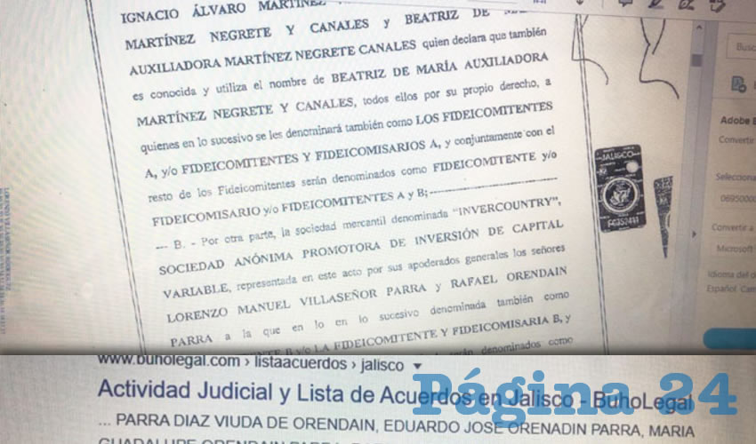 “Rafael Orendain Parra es accionista del edificio de Mar Tirreno en el Country; si ustedes lo buscan en Google, él es el enlace empresarial de Enrique Alfaro Ramírez; (éste) cambia en el Country Club el uso de suelo para que no hubiera edificios, pero mañosamente Ismael del Toro hace que esos cambios no valgan”